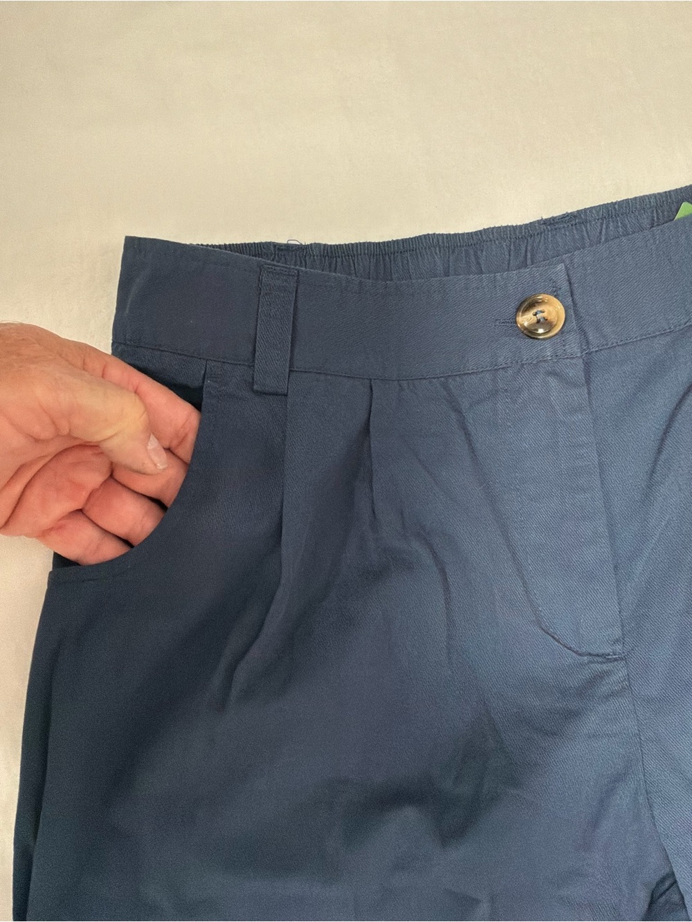 HALARA Women's Navy Blue Capris with Elastic Cuffs - Picture 9 of 13